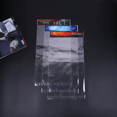 China Disposable Custom Opp Cellophane Printing Poly Bag Aircraft Hole Opp Plastic Bags With Round Hole Header Card for sale