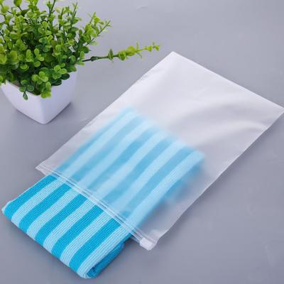 China BIODEGRADABLE Customized Zipper Bag Resealable Clothing Packing Custom Frosted Zipper Bag For Clothing for sale