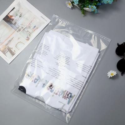 China Custom Resealable PE BIODEGRADABLE Zip Lock Bags Waterproof Dustproof Transparent Zipper Slider Bags For Clothes for sale