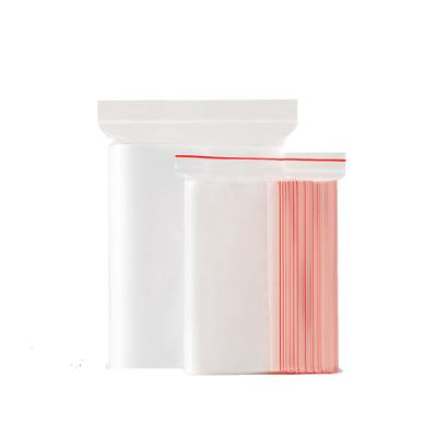 China Disposable Custom Plastic Food Packaging Bag Pe Clear Double Bone Ziplock Bag For Food for sale