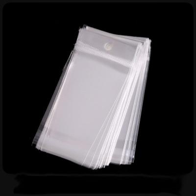 China Opp Disposable Transparent Self Adhesive Aircraft Hole Bag White Chuck Hanging Hole Bag For Earrings Jewelry for sale