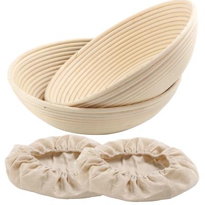 China 12inch Sustainable Dough Round Basket Best Rising Dough Kitchen Bakery Bread Bannetons Baking Tools for sale