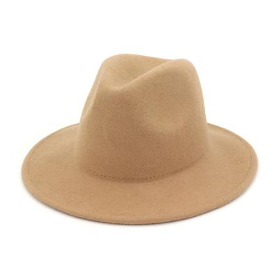 China Wholesale Fedora Hats Solid Color Plush Classics Australian Wool Medium Overflow New Custom Designer For The Hottest Trends In Luxury for sale