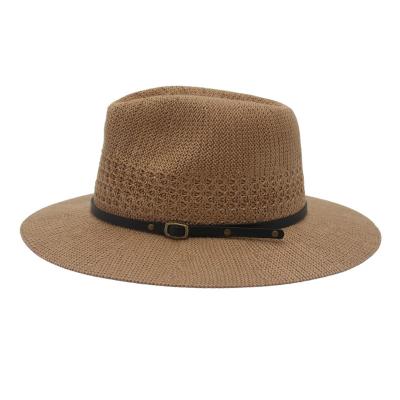 China New Fashion Image HOJEE Beach Bucket Hat Sun Straw Hat For Belt Straw Hat Adjustable Unisex for sale