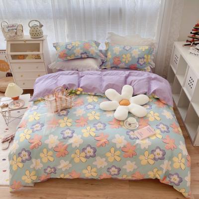 China 2021 Anti-Static New Design Wholesale 100% Cotton Bedding Set 4 - Pieces Pillowcases Extra Soft Bed Comfortable Sets for sale