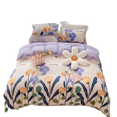 China 2021 Anti-Static New Design Wholesale 100% Cotton Bedding Set 4 - Pieces Pillowcases Extra Soft Bedding Sets Comfortable for sale