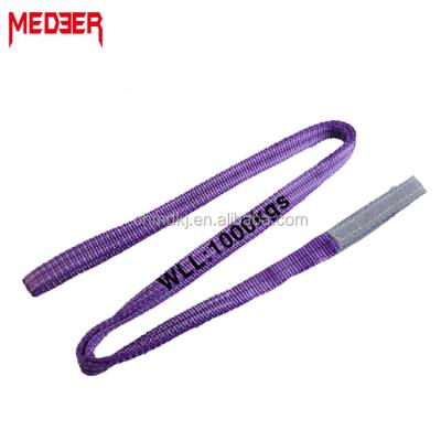 China Flat Goods Polyester Double Eye Webbing Lifting Sling for sale