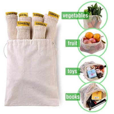 Chine Eco-Friendly 100% GOTS Certified Organic Cotton Muslin and Mesh String Vegetable Fruit Produce Bag à vendre