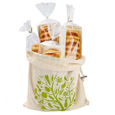 中国 100% Eco-Friendly Recyclable Bread Cotton Fabric Net Organic Reusable Products Mesh Bag 販売のため