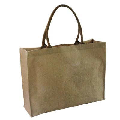 China Jute Sack Fashion Recycle Sack 100% Jute Tote Bag Custom Logo Shopping Bag Burlap en venta