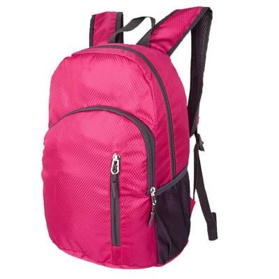 China Waterproof Hot Pink Colors Water Resistant School Bag Outdoor Sport Fitness Gym Casual Foldable Backpack en venta