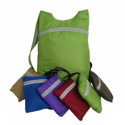 China Colorful Eco - Friendly , Biodegradable Waterproof RPET Stowable Backpack en venta