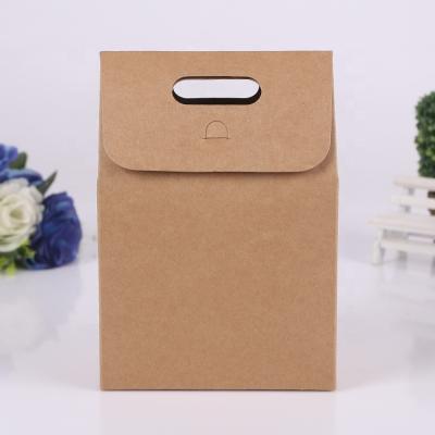 China Recyclable Kraft Paper Box Thick Color Box Packaging Custom Paper Food Kraft Paper Bags With Handle for sale