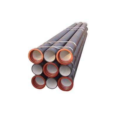 Chine Pipe en fer ductile à pression d'eau de classe K7 K9 avec support sur mesure de revêtement externe sur demande à vendre