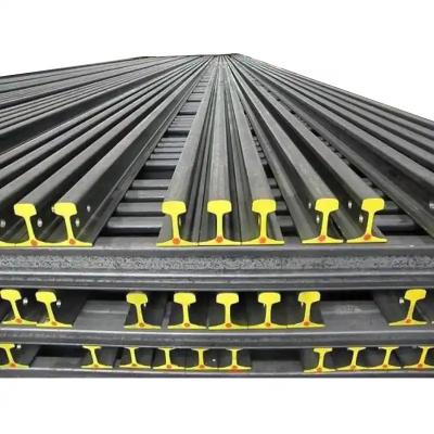 China 50.8mm/63.5mm/69.85mm/79.37mm Bottom Width GB Railroad Steel Rail 43kg/m 50kg/m 60kg/m 75kg/m U75V R260 for Heavy Train for sale