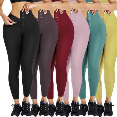 China 2022 Breathable Seamless Solid Yoga Butt Lift Women's High Waist Workout Fitness Leggings for sale