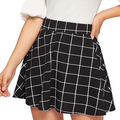 China Bust Women Anti-Static Multi Colors Skirts 2022 Spring Summer Plaid Student Uniform High Waist Short Skirts Women Line Skirts for sale