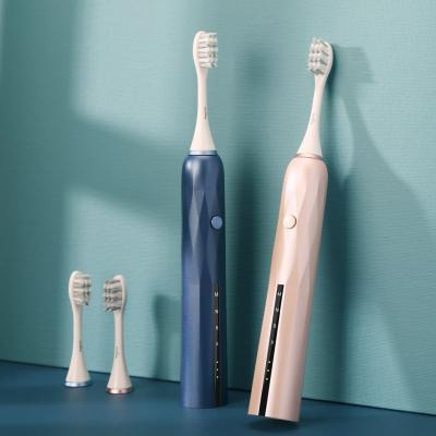 China 2021 New OEM Patent Private Label Holder Battery Operated Wireless Rechargeable Automatic Intelligent Sonic Travel Home Electric Toothbrush for sale