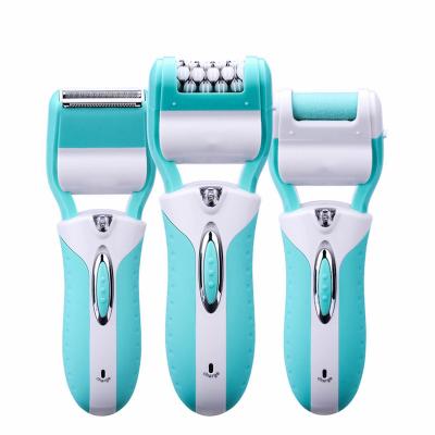 China Mini Painless New Portable 3 in 1 Electric Callus Hair Remover Women Mini Painless Ladies Body Leg Shaver Portable Machine for sale