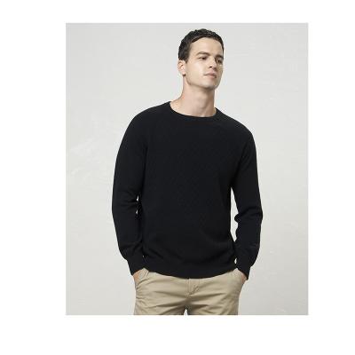 China Fashion 100%Cashmere Anti Shrink Jacquard Arrow Round Neck Pullover Sweater Knitting Pattern For Men for sale