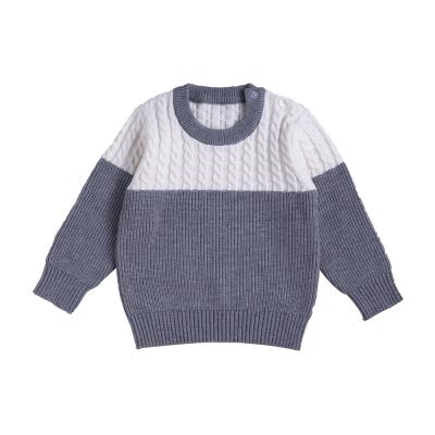 China Baby Boy Sweater Anti Shrink Designs Long Sleeve Round Neck Stylish Cable Knit Pullover Sweater For Kids for sale