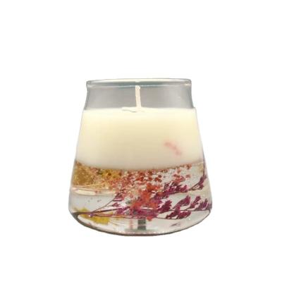 China Festival Decoration Selection Dry Flower Candle Soy Craft Aromatherapy Candle for sale