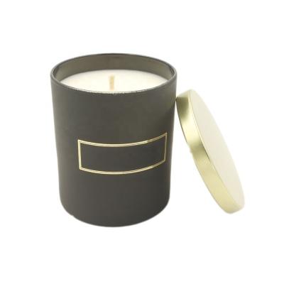 China Private Label Home Custom Luxury Appearance Decoration Black Glass Jar With Lid Soy Candle Massage Candle for sale