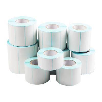 China Double-row thermal sticker 100mm x 100 mm good quality popular self-adhesive labels anti-counterfeit label paper free sample for sale