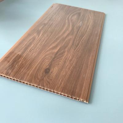 China 10 Inches Brilliant Brown Color PVC Wood Panels Corrosion Resistance Various Styles for sale