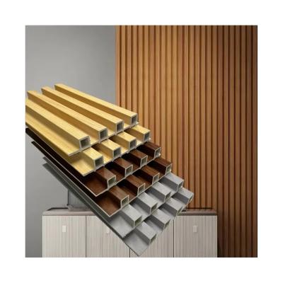 中国 factory price wood grain wpc internal wall panel grille decorative panel pvc fluted panel 販売のため