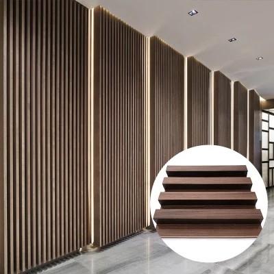 China Heat Insulation WPC Wall Panel Easy Installation with Clips and Screws 3D vinyl fluted decorative wall panelling zu verkaufen