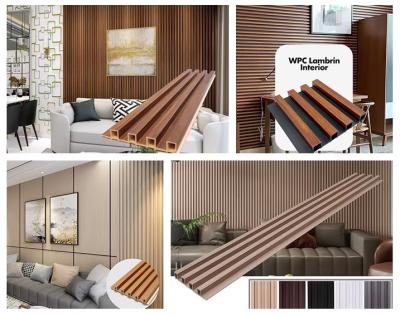 China Paneles de pared 3D de PVC con revestimiento de madera de WPC en venta