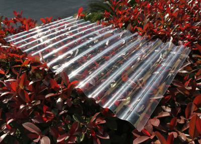 China Transparent Corrugated Polycarbonate Sheets For Roofing UV Resistant for sale