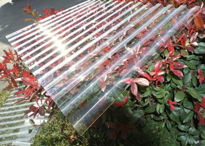 China Thick Corrugated Perspex Roofing Sheets / Corrugated Polycarbonate Roof Panel for sale