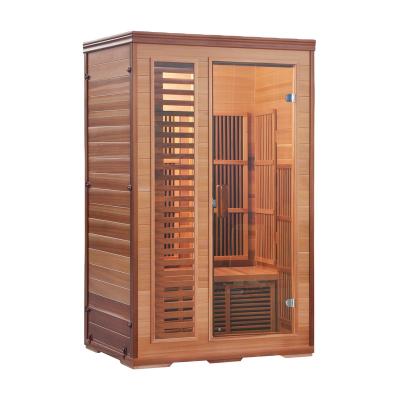 China High End Hot Selling Far Infrared Computer Control Panel Red Cedar Sauna Room For 2 Person Spa for sale