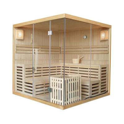 China Computer Control Panel High Quality Cedar Sauna Wood Saunas Far Western Infrared Traditional Sauna Room for sale