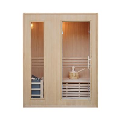 China Computer Control Panel Traditional Style Steam Sauna Outdoor Wooden Infrared Dry Room 1500*1500*2150 for sale