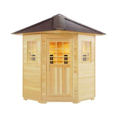 China Computer Control Panel Sauna Outdoor Traditional Home Mini Sauna One Person Far Infrared Sauna for sale