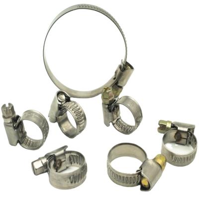 China Tie Cross Band Hose Clamp SS201/304/316 Semi-steel German Type 12mm 16mm Circle Clamps Width 9mm for sale