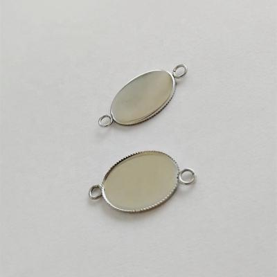 China Fashionable Jewelry Findings 13*18mm Stainless Steel Cabochon Blank Oval Pendant Base Setting Pendant Framing Trays Jewelry Diy Accessory Dropshipping for sale