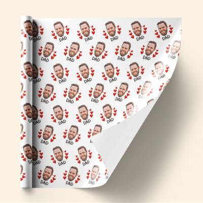 China High Quality Disposable Custom Face Gift Wrap Paper Fathers Day Waterproof Gift Wrapping Paper For Packaging for sale