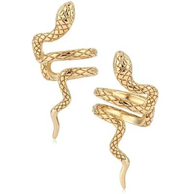 China Dropshipping Snake Ear Cuff Earring Snake Shape Stripe Ear Clip Gold Earrings Fashion Jewelry Jewelry For Women Gift for sale