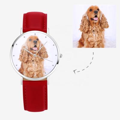 China Custom Water Resistant 36mm OEM Watch Logo Dropshipping Watches Printing Photo For Women for sale