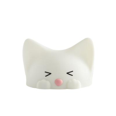 China Modern LED Pet Night Light Meow Colorful Emotional Light Cat Night Light Touch Tapping Night Light for sale