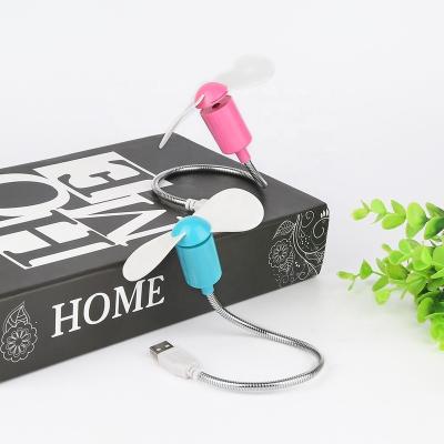 China Cooler Fan Portable Mini High Efficiency USB Electric Fan With Two Blade Flexible USB Fan for sale