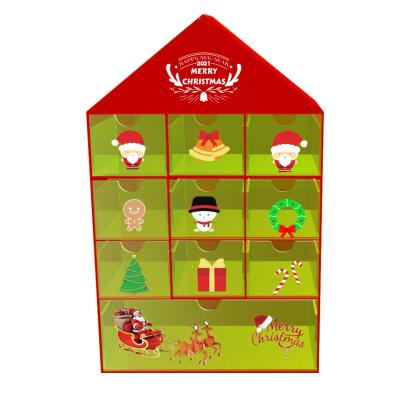 China Like House Shape Christmas Household One Bedroom Kids Toy Acrylic Storage Racks Organizer Shelves for sale