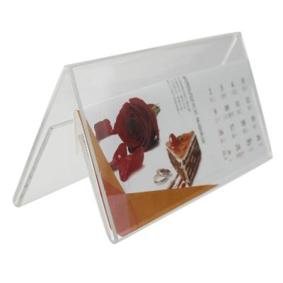 China Table Top Display Hot Sale Acrylic Calendar Table Stand With Removable Graphic for sale