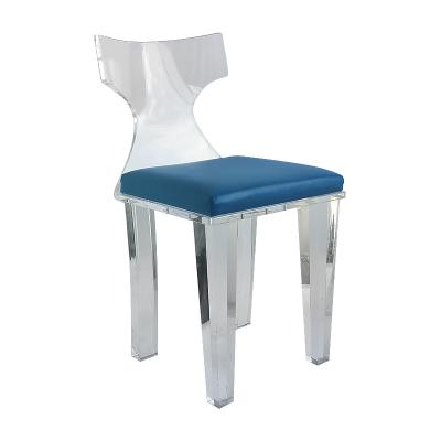 China Patterns Could Be Engraved On Chairs Clear Acrylic Lucite Dining Chair Transparent Table Chair for sale