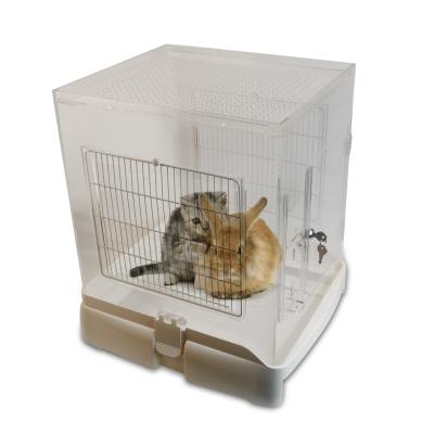 China Lucite Clear Canary Acrylic Window Tranquility Bird Cage Bird Feeder With Removable Tray And Perches for sale