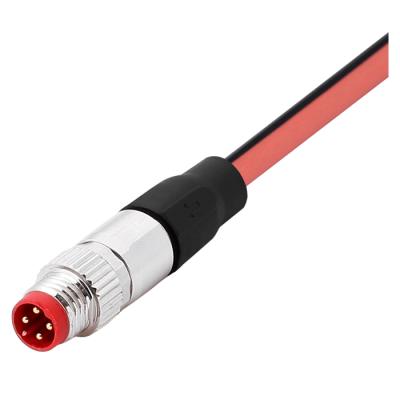 China Automotive M8 P Coding Automation Technology Special P-Coding Cable Panel Connector 4 Pin IP67 IP68 for sale